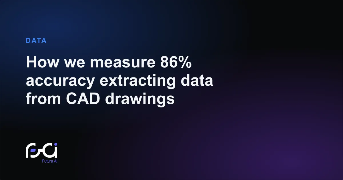 Futura AI — How we measure 86% accuracy extracting data from CAD drawings