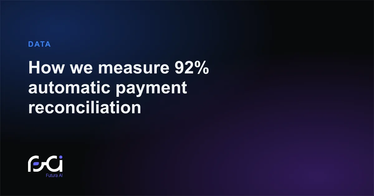Futura AI — How we measure 92% automatic payment reconciliation