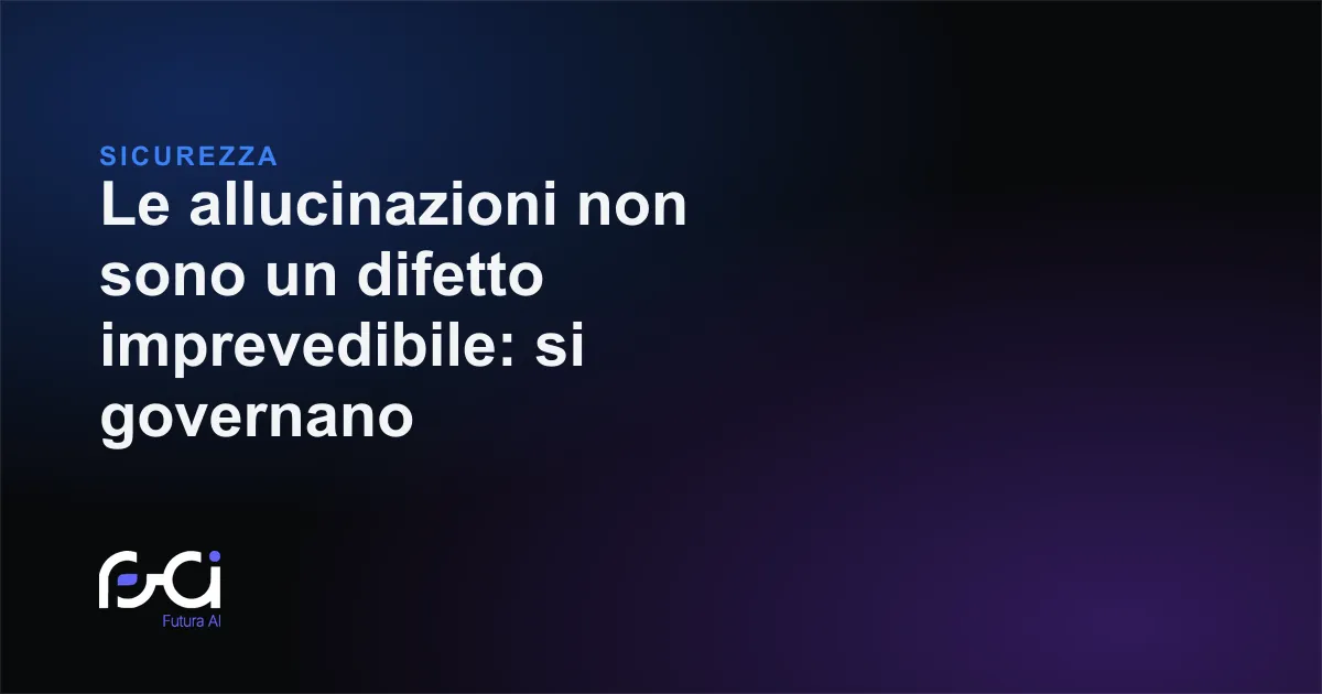 Futura AI — Le allucinazioni non sono un difetto imprevedibile: si governano